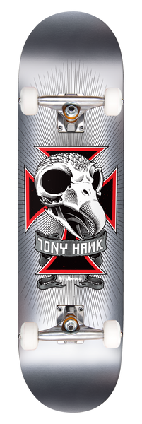 Birdhouse Premium Quality Tony Hawk Complete Skateboard Skull 2 Chrome 7.75"